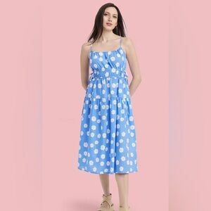 Universal Thread Blue and White Pleated Sundress